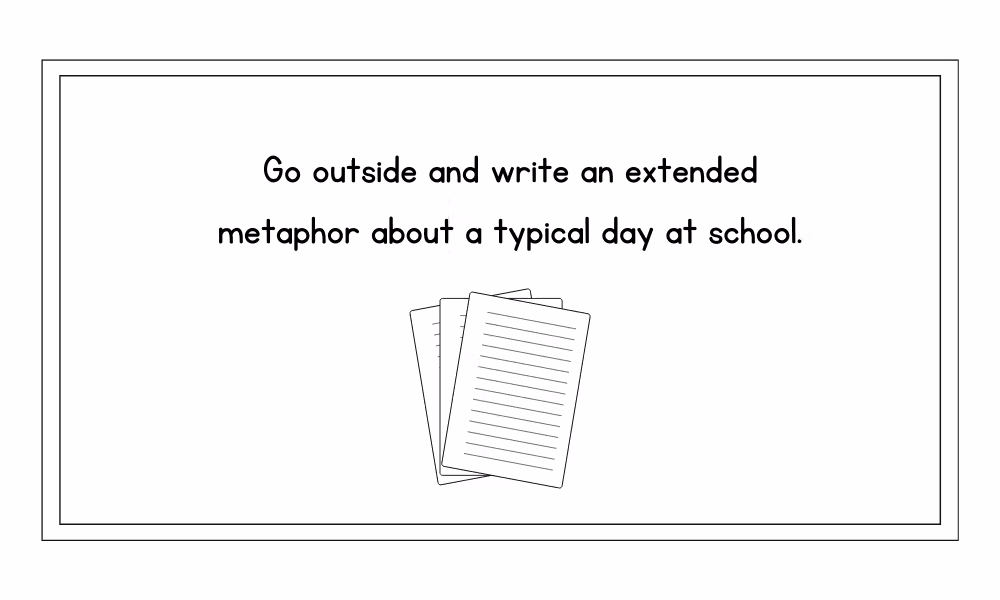 Metaphor writing prompt