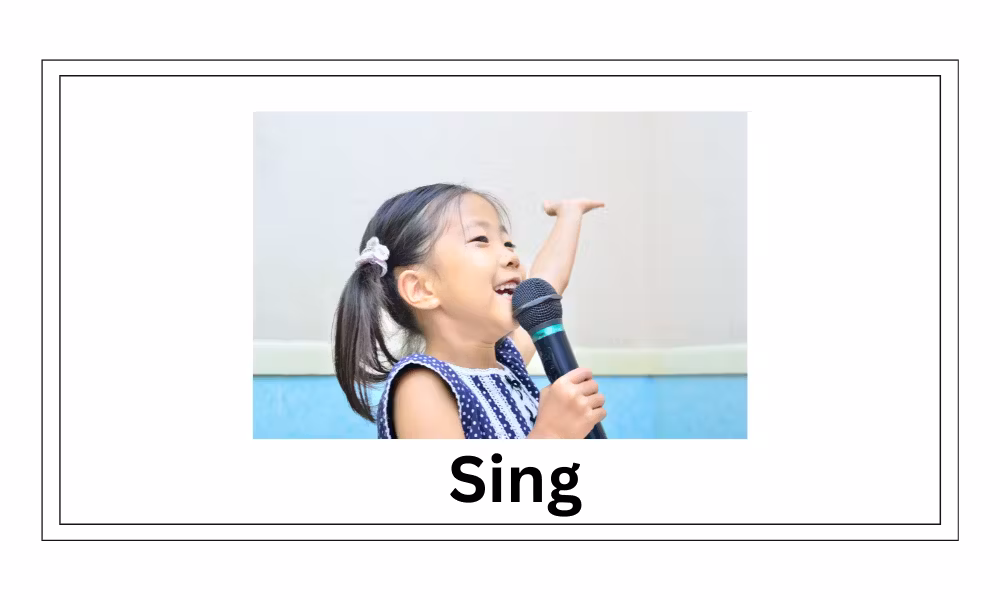 action verb flashcard