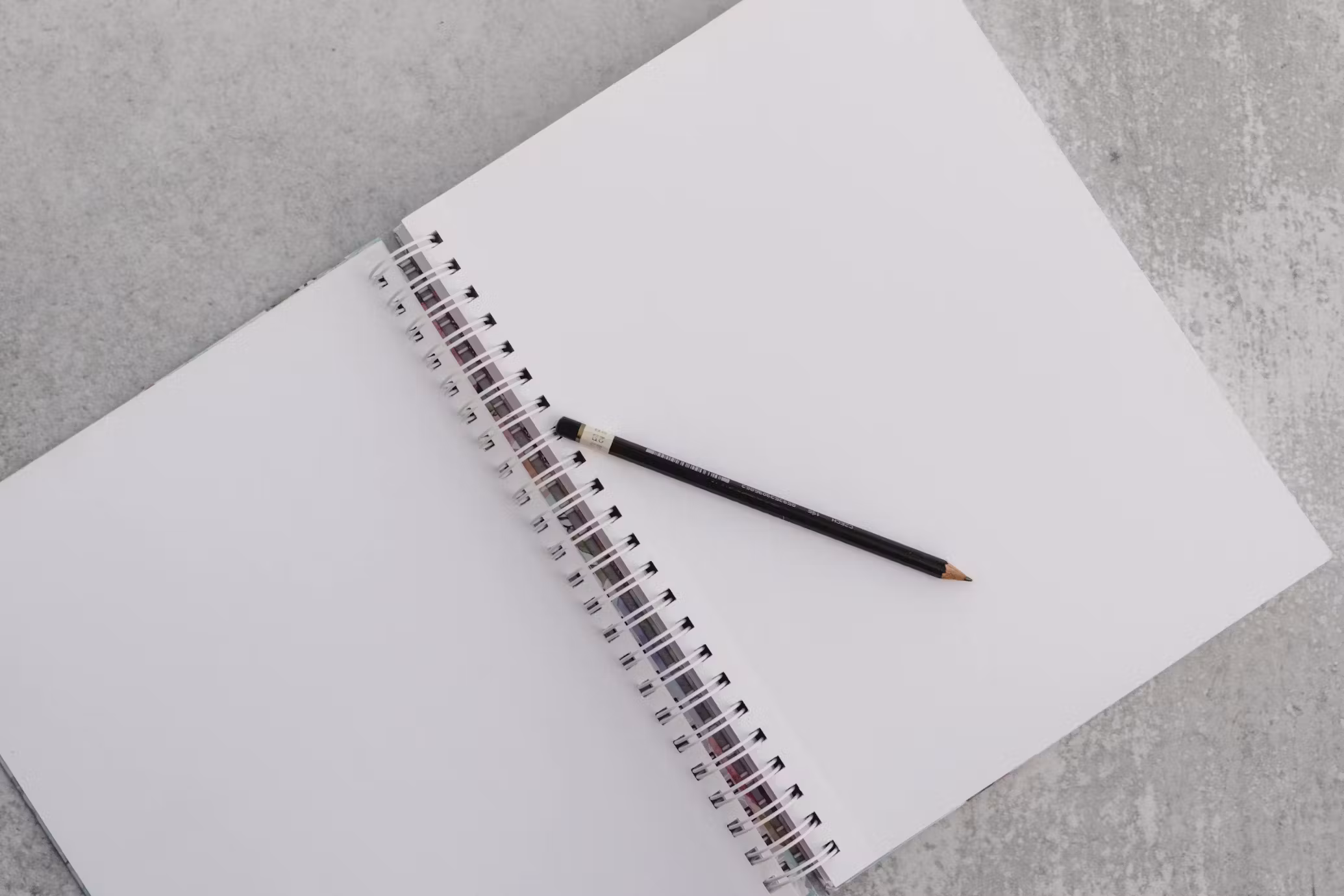 An open notebook