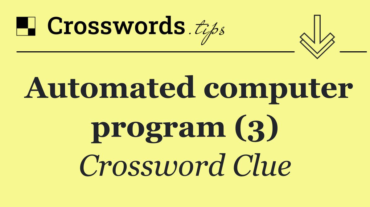 Automated computer program (3)