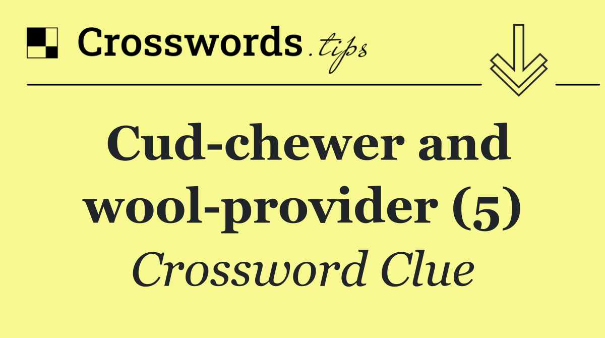 Cud chewer and wool provider (5)