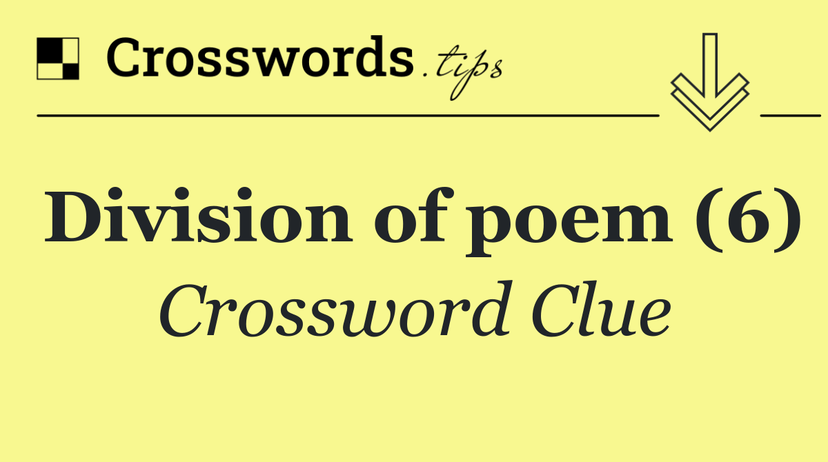 Division of poem (6)