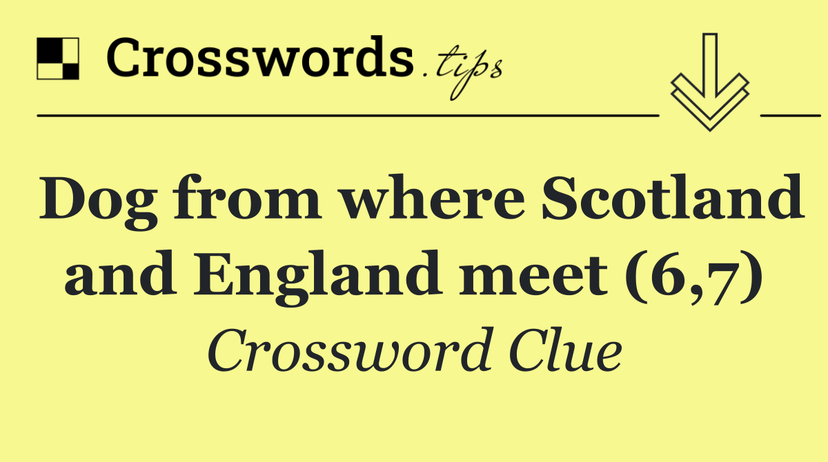 Dog from where Scotland and England meet (6,7)