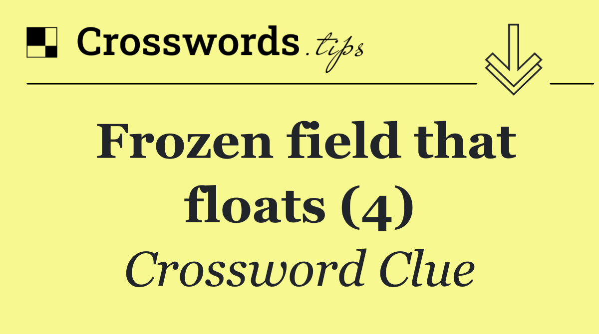 Frozen field that floats (4)