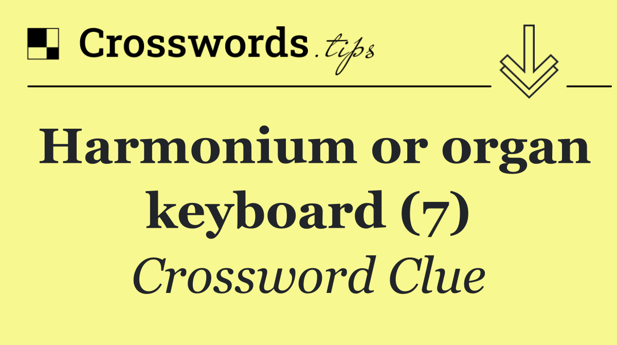 Harmonium or organ keyboard (7)