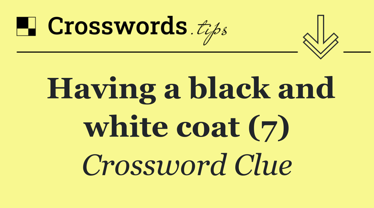 Having a black and white coat (7)