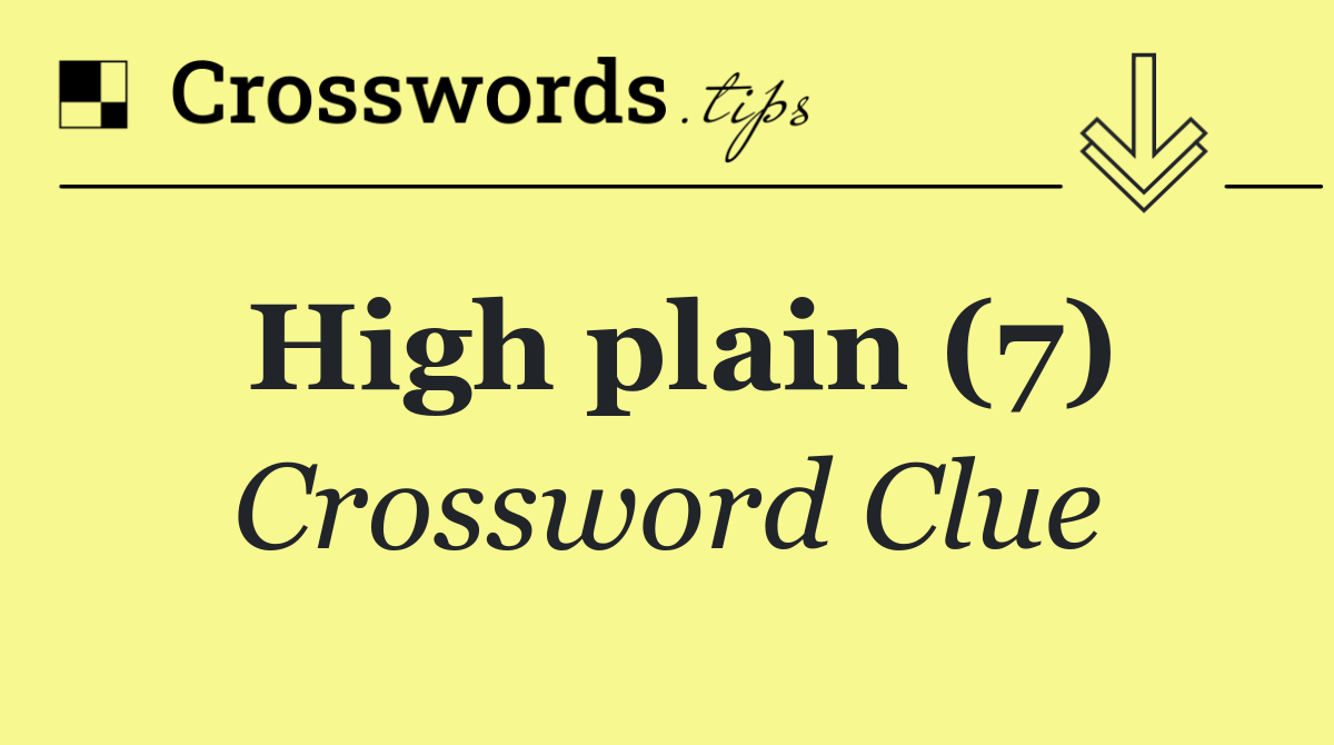 High plain (7)