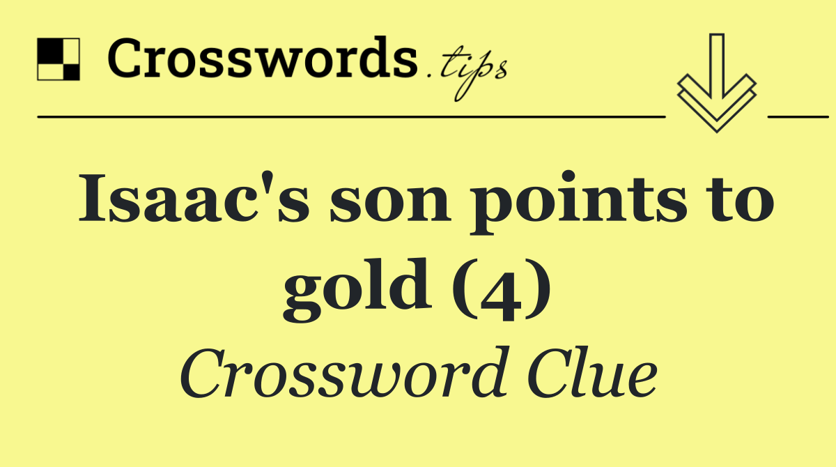 Isaac's son points to gold (4)