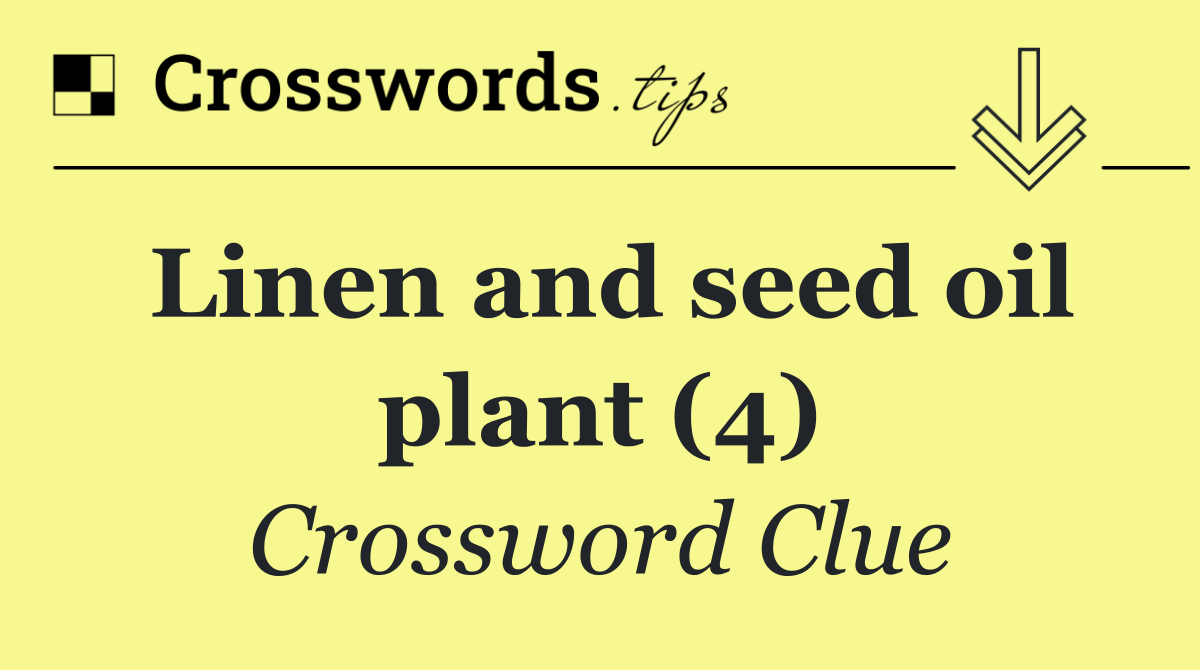 Linen and seed oil plant (4)