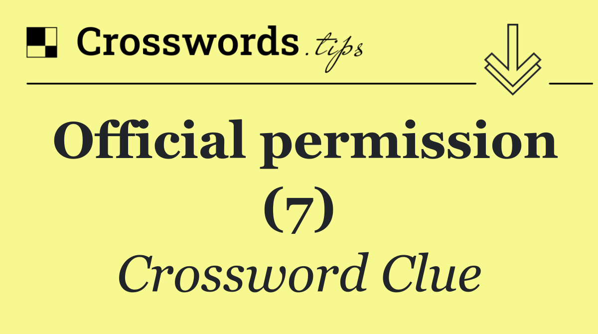 Official permission (7)