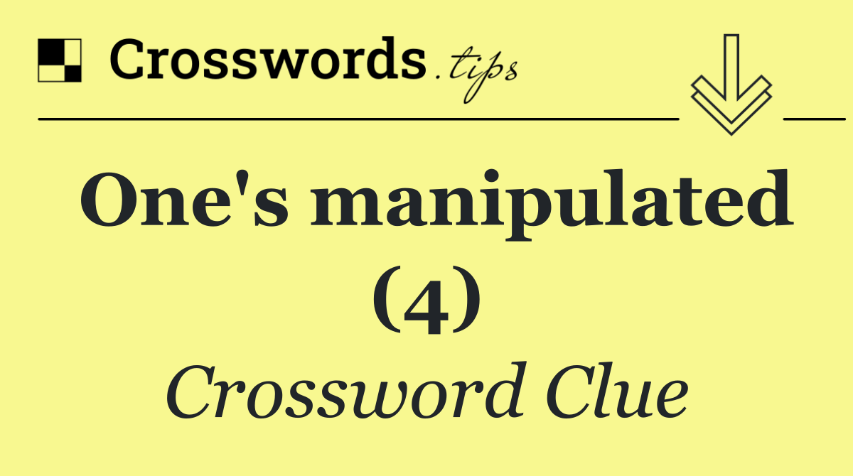 One's manipulated (4)