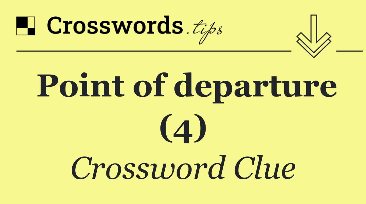 Point of departure (4)
