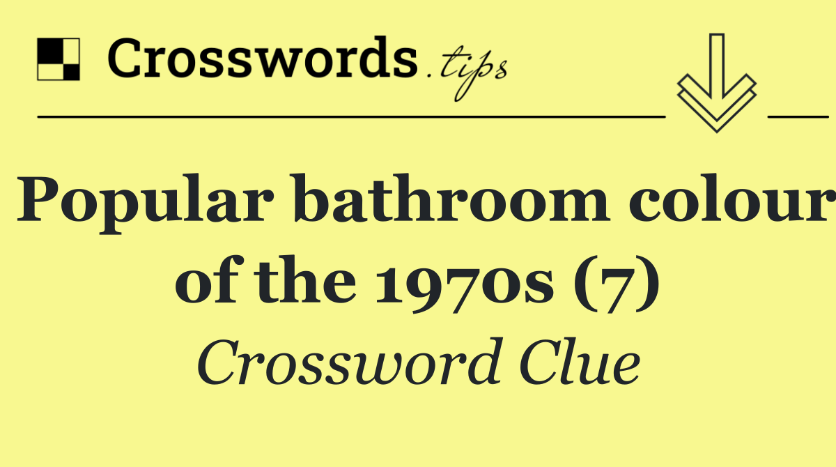 Popular bathroom colour of the 1970s (7)