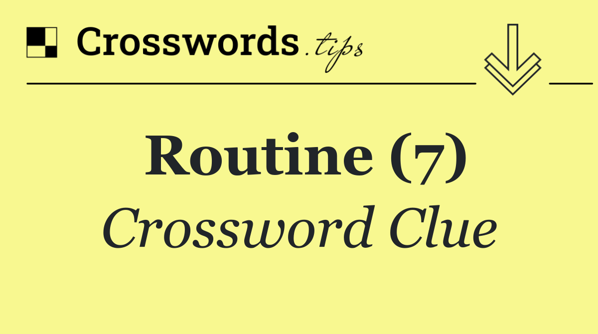 Routine (7)