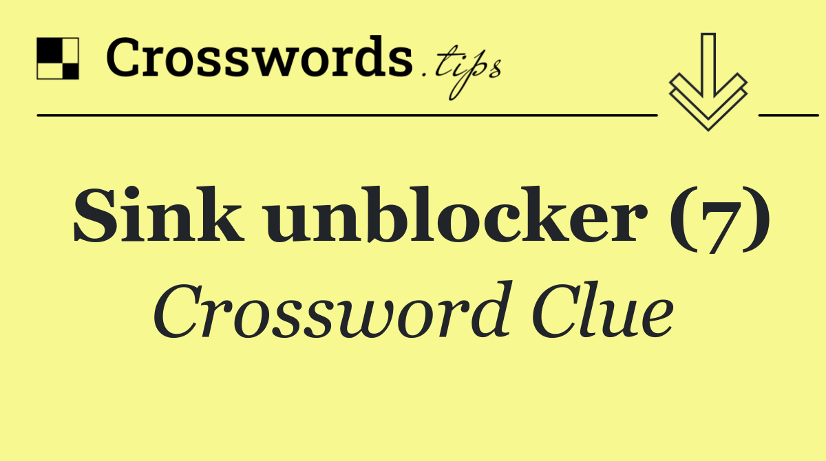 Sink unblocker (7)