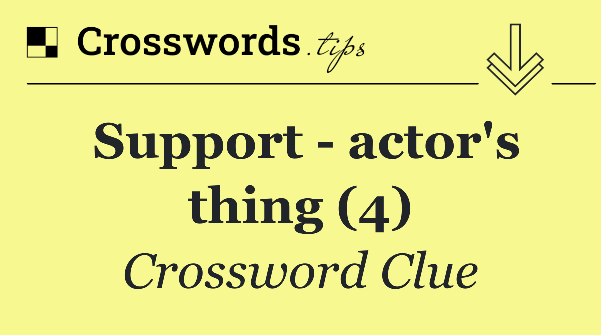 Support   actor's thing (4)