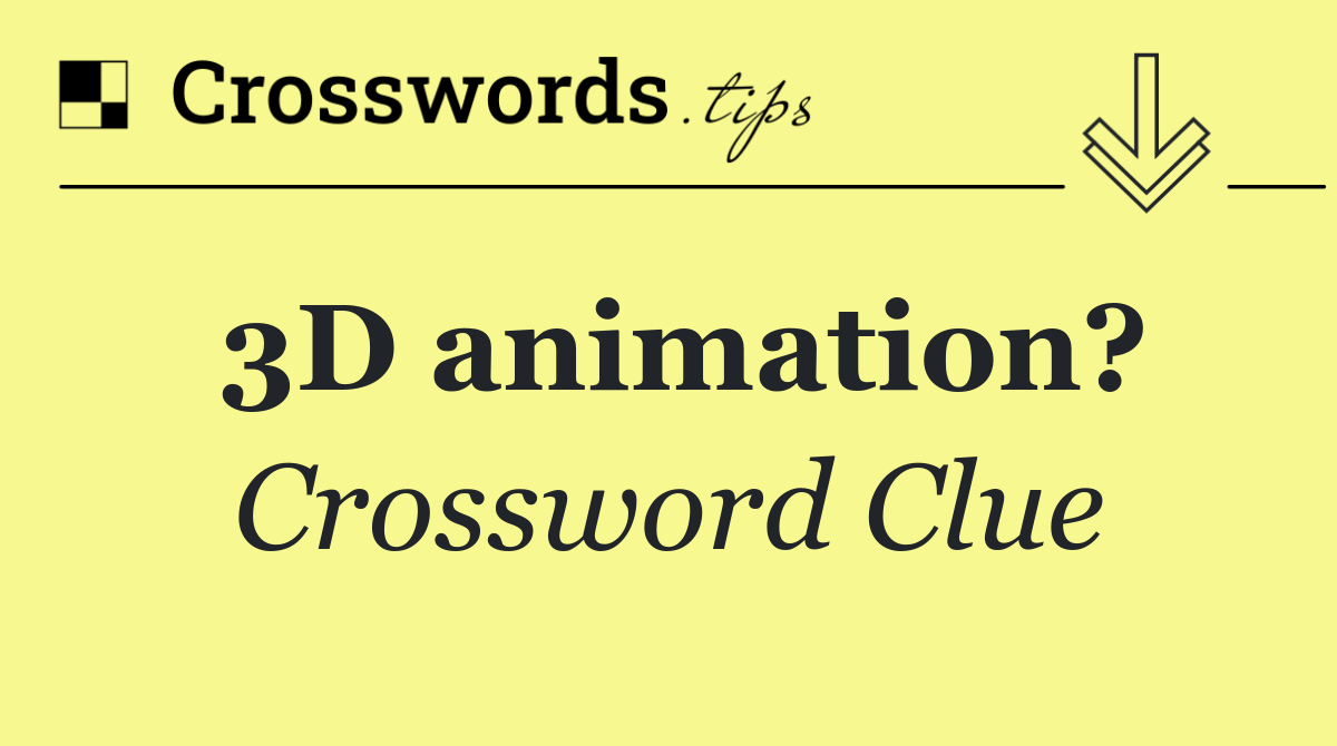 3D animation?
