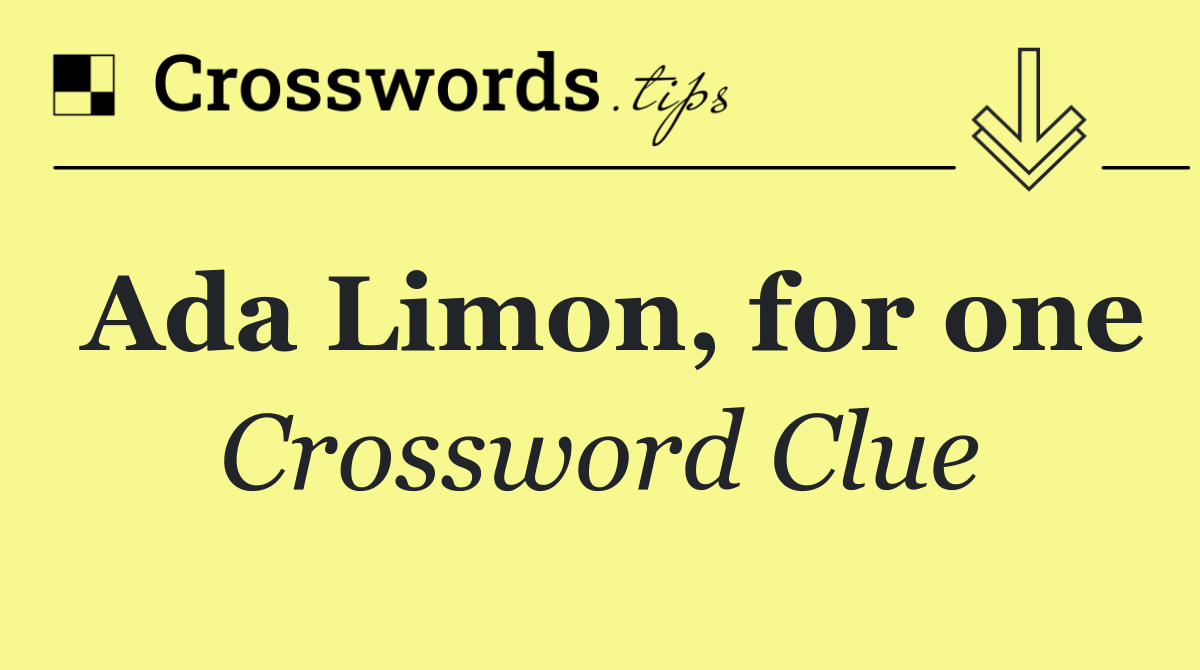 Ada Limon, for one