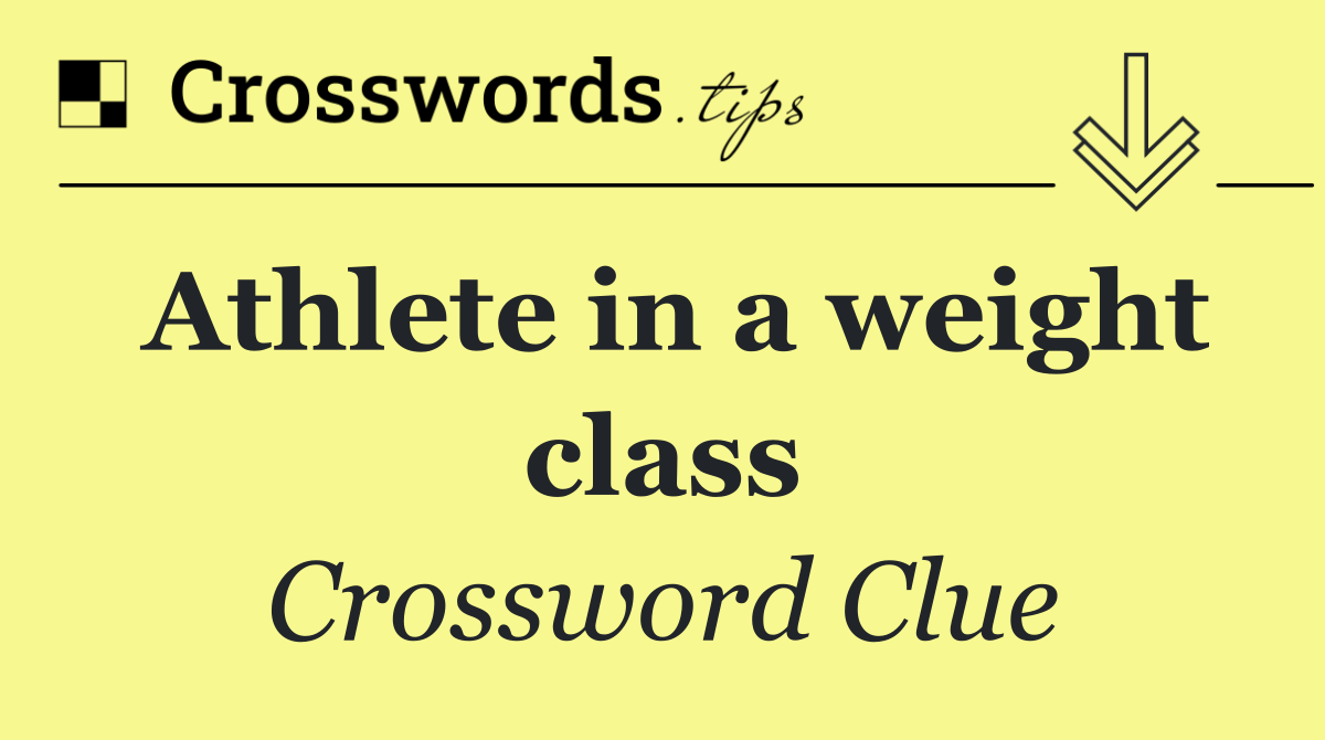 Athlete in a weight class