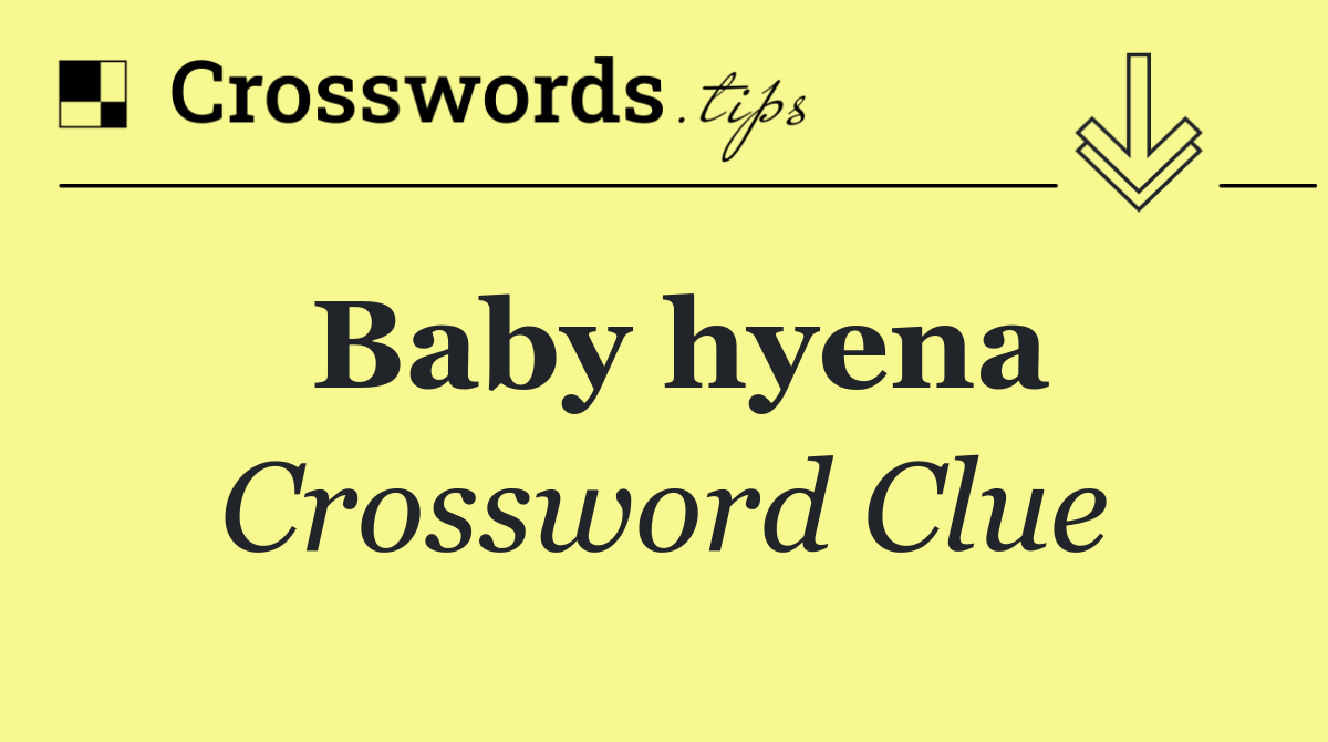 Baby hyena
