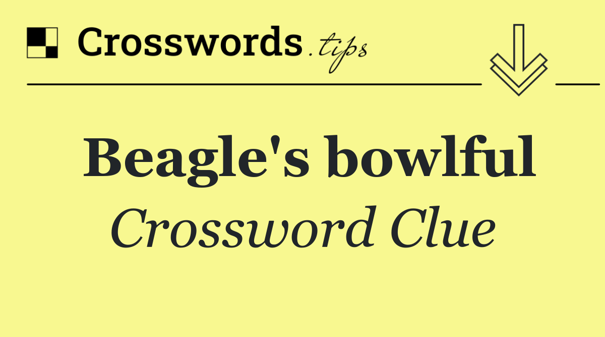 Beagle's bowlful
