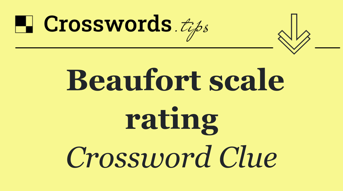 Beaufort scale rating