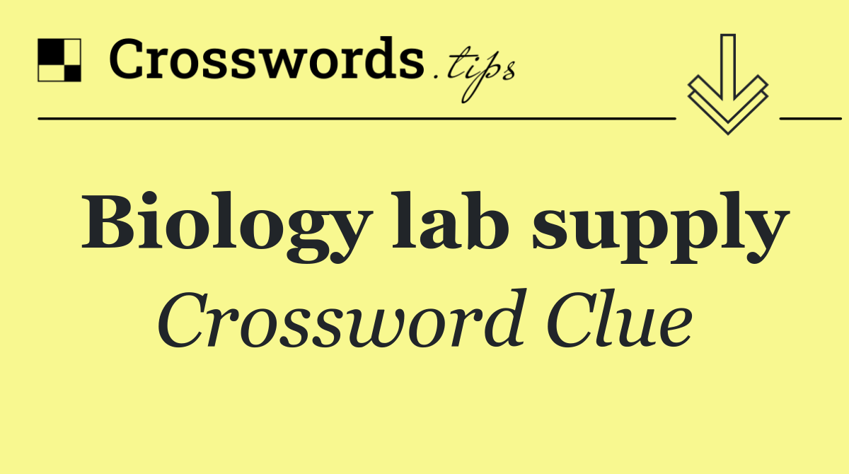 Biology lab supply