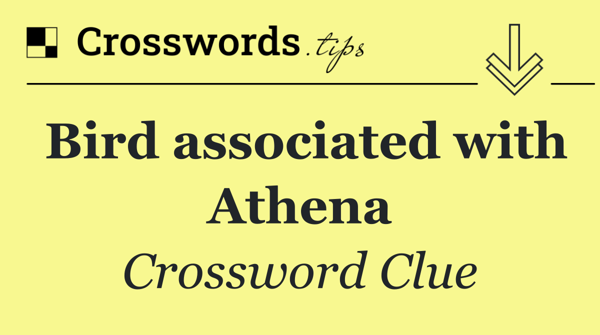 Bird associated with Athena