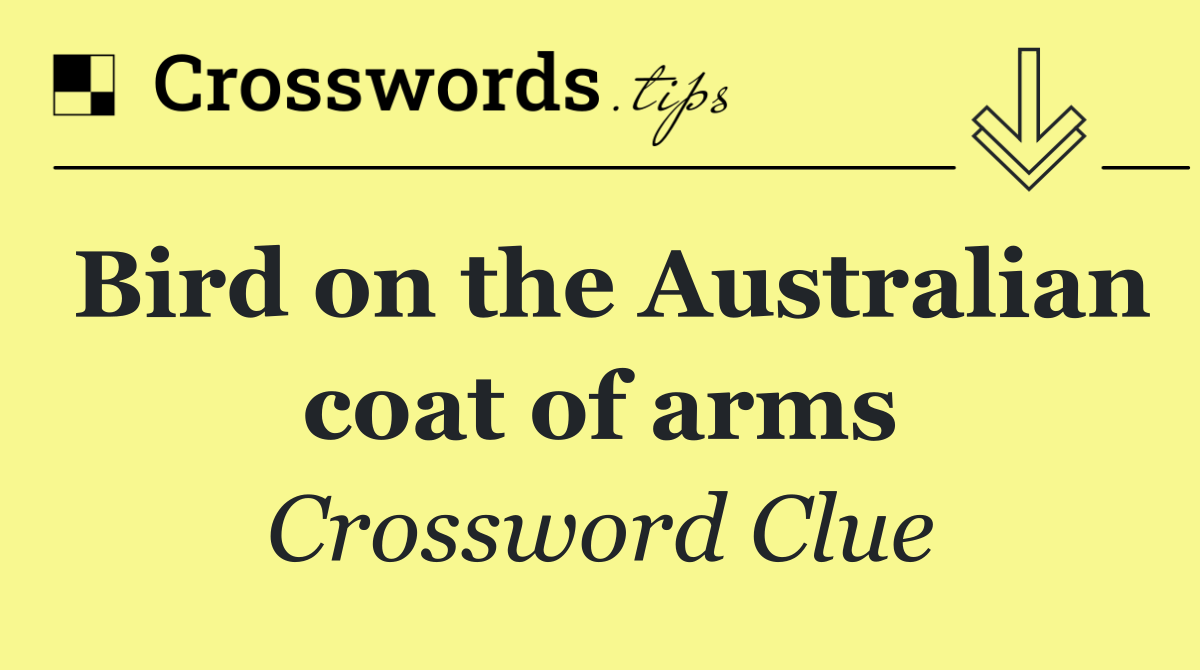 Bird on the Australian coat of arms