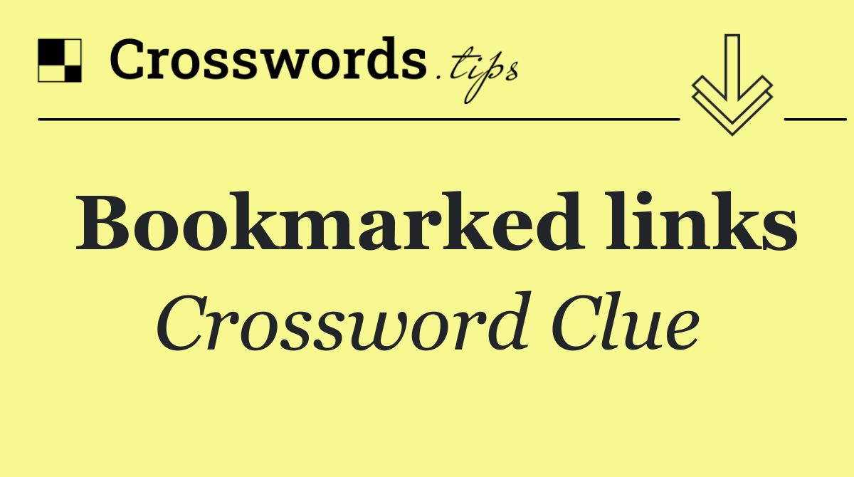 Bookmarked links