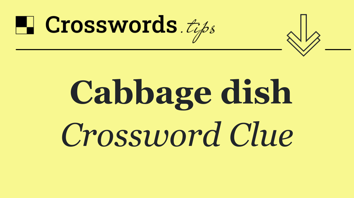 Cabbage dish