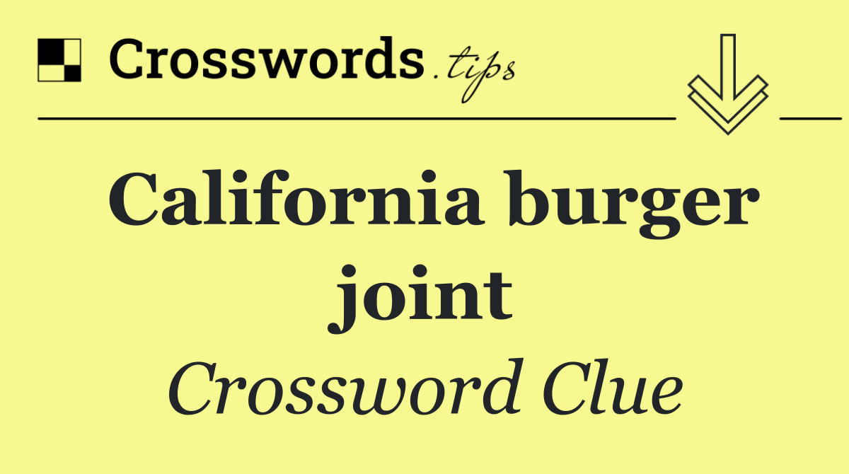 California burger joint