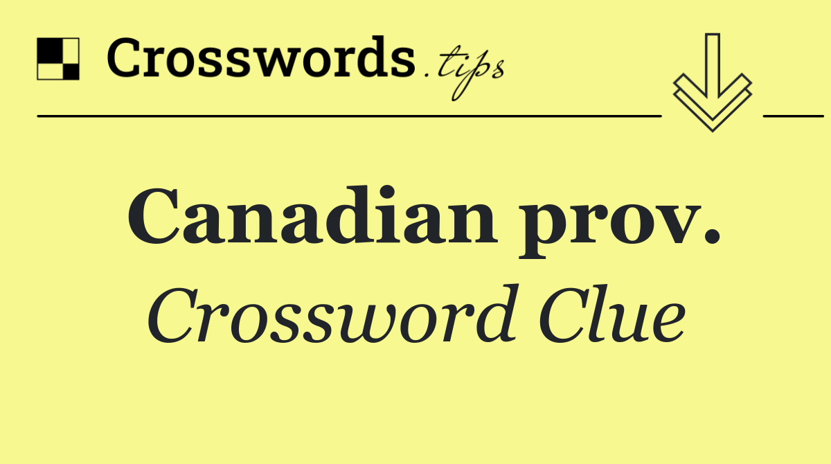 Canadian prov.