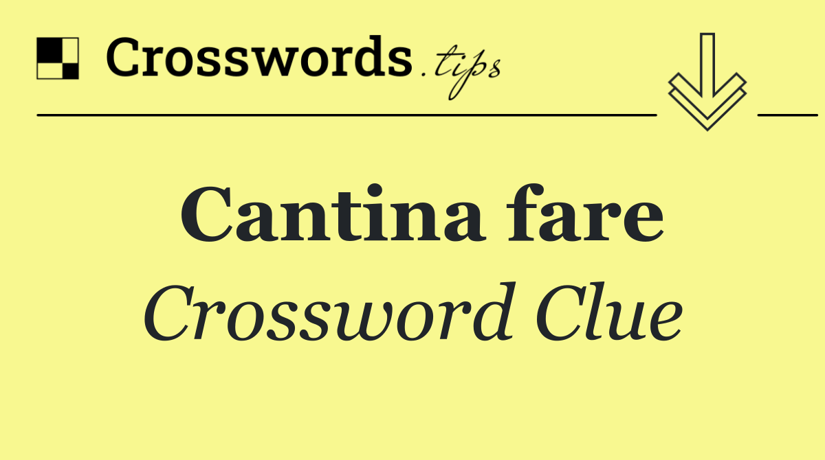 Cantina fare