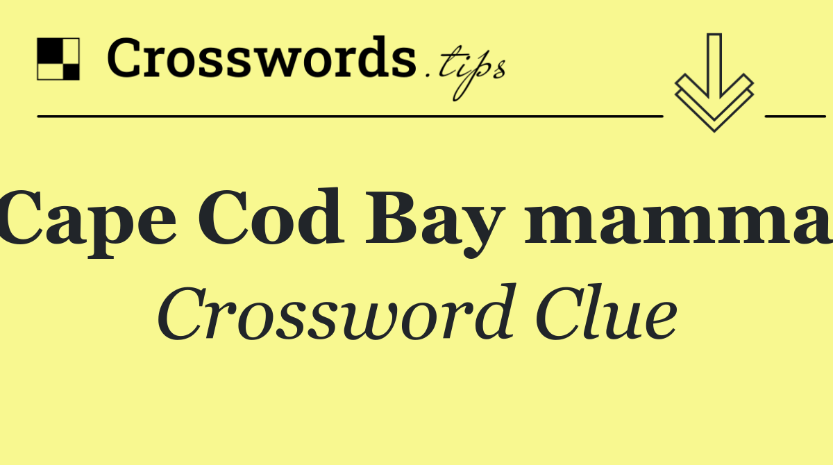 Cape Cod Bay mammal