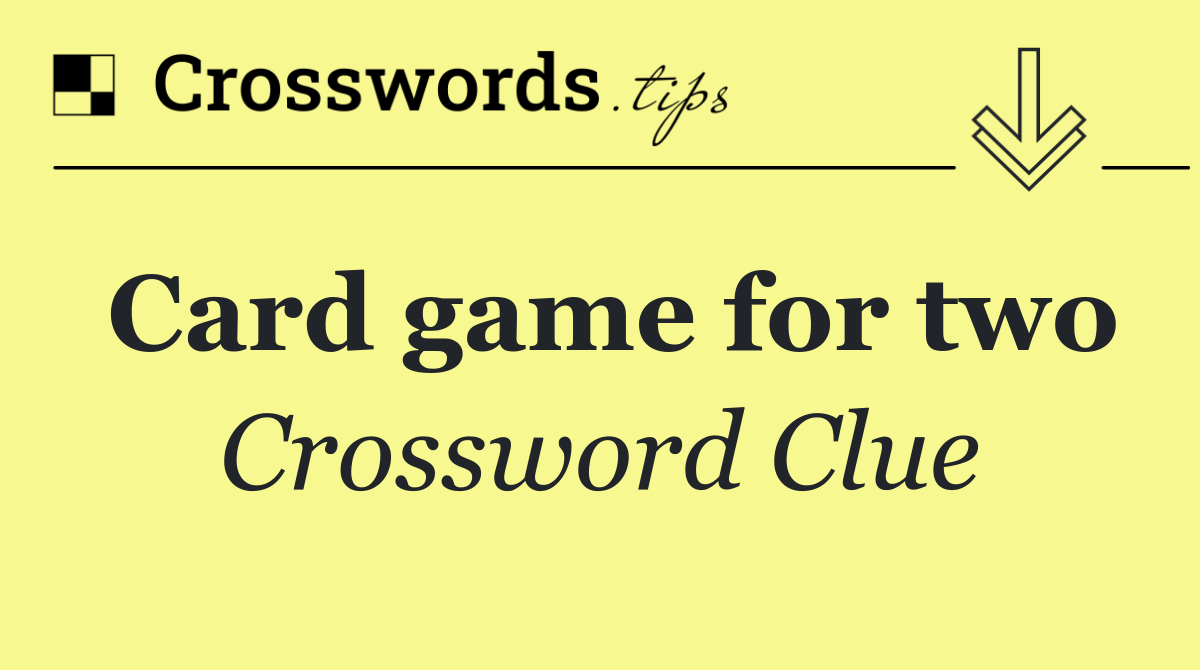 Card game for two