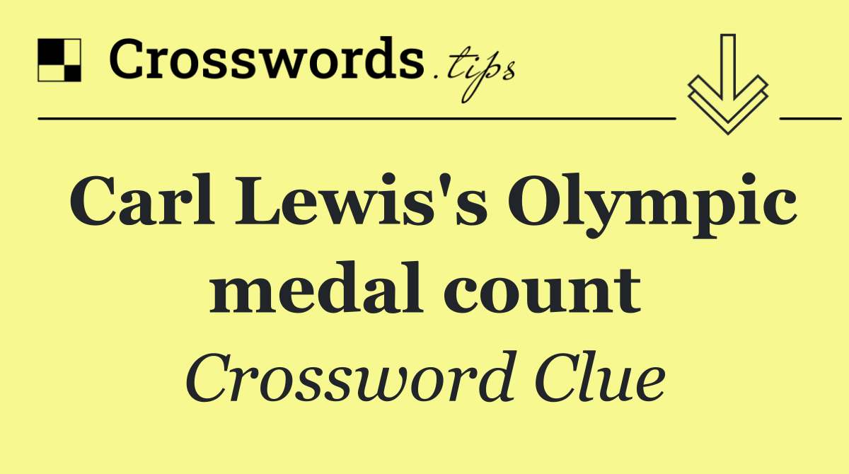Carl Lewis's Olympic medal count