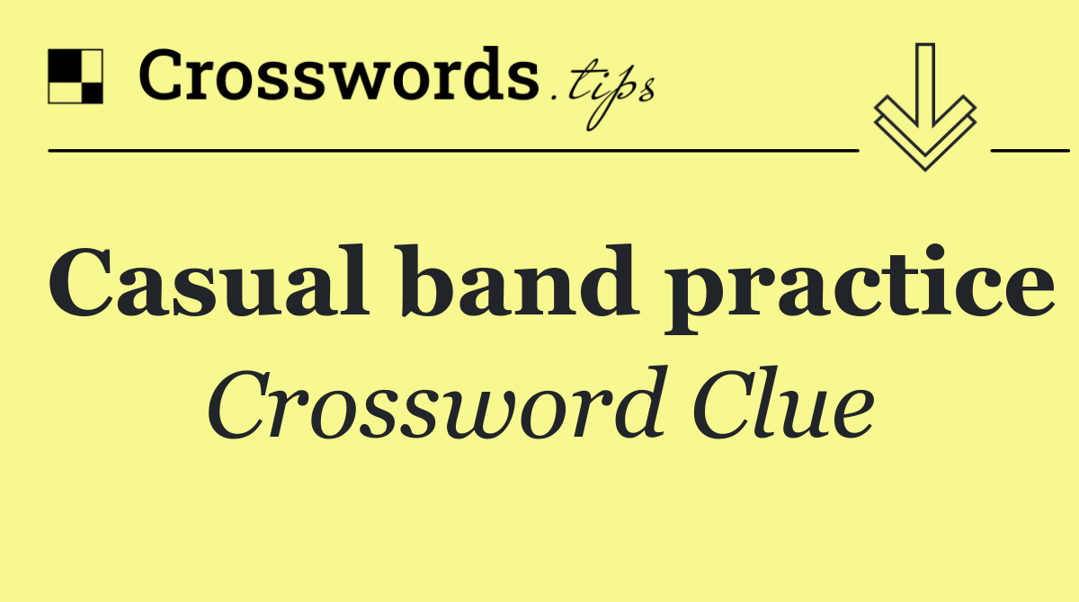 Casual band practice