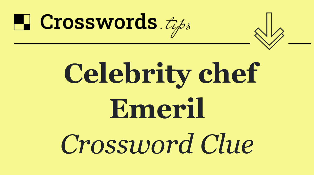 Celebrity chef Emeril