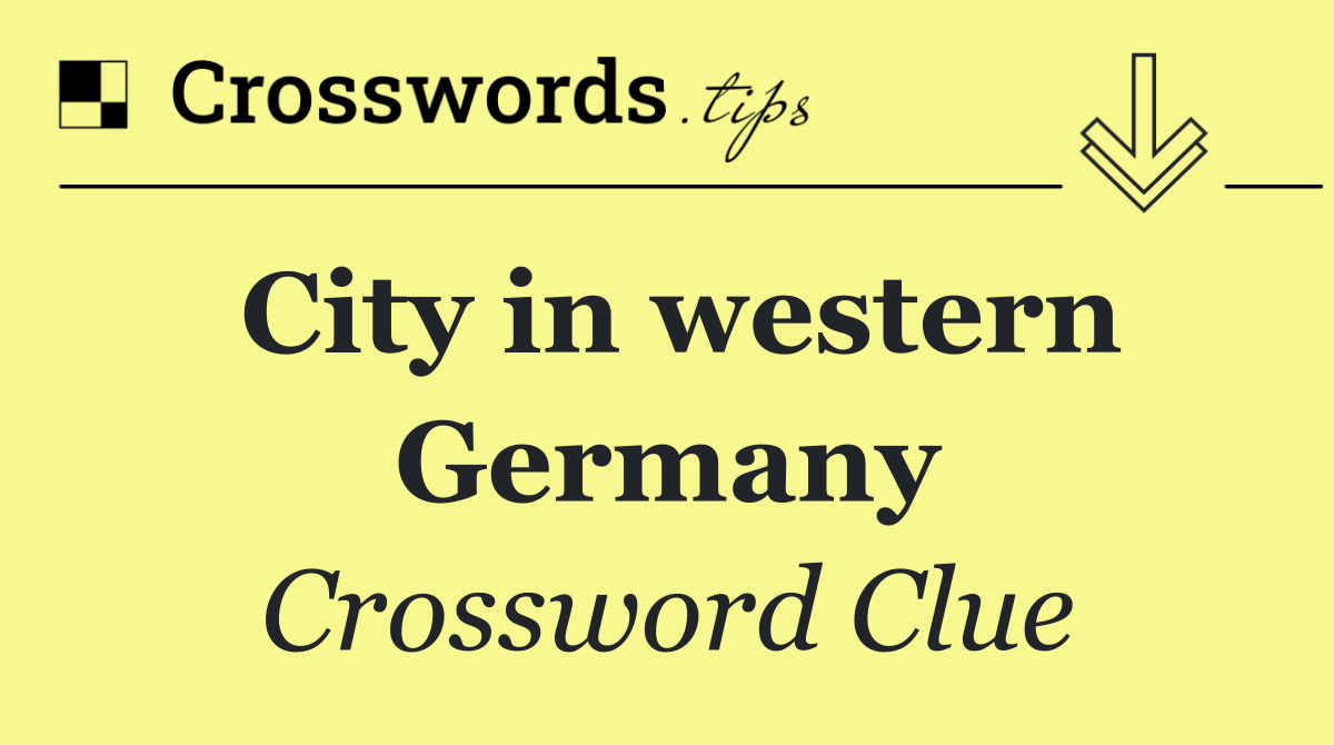 City in western Germany