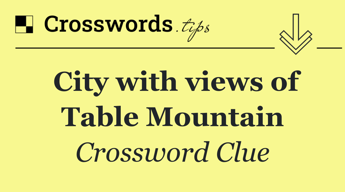 City with views of Table Mountain