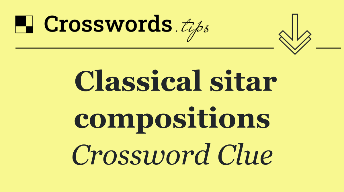 Classical sitar compositions