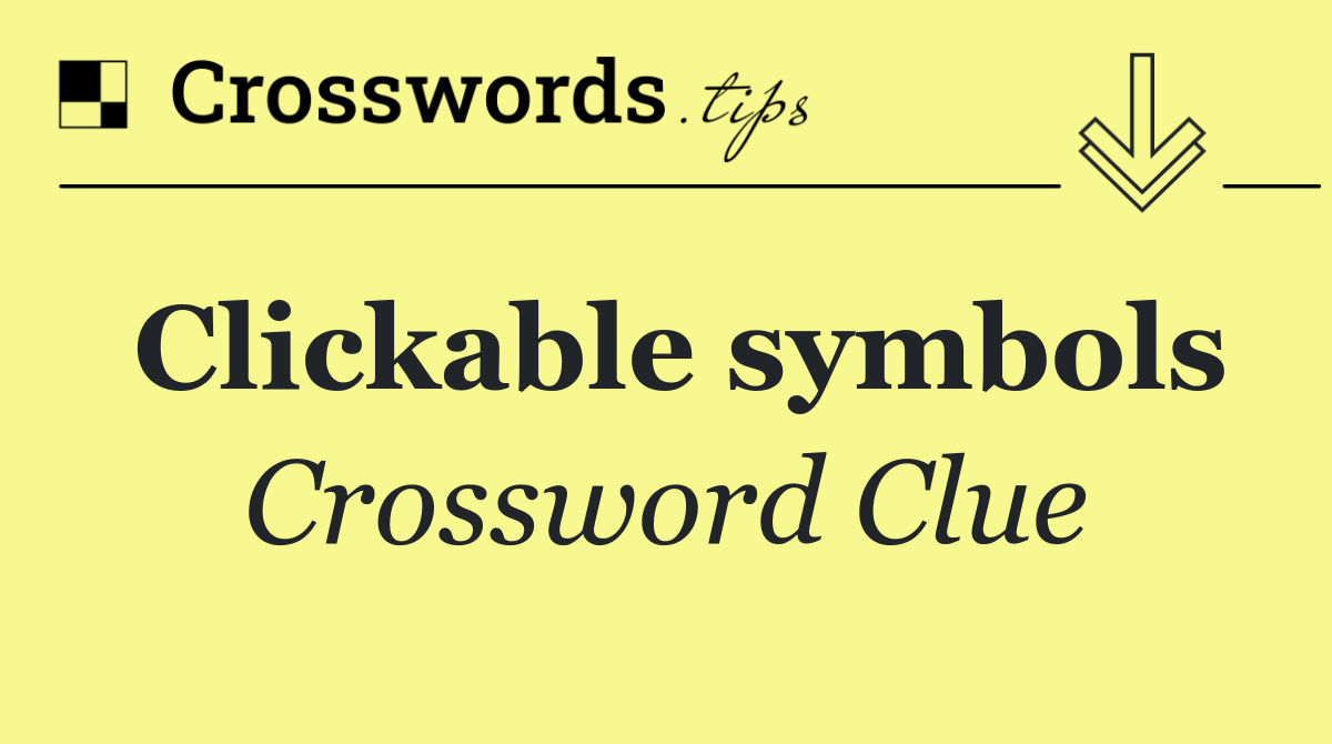 Clickable symbols