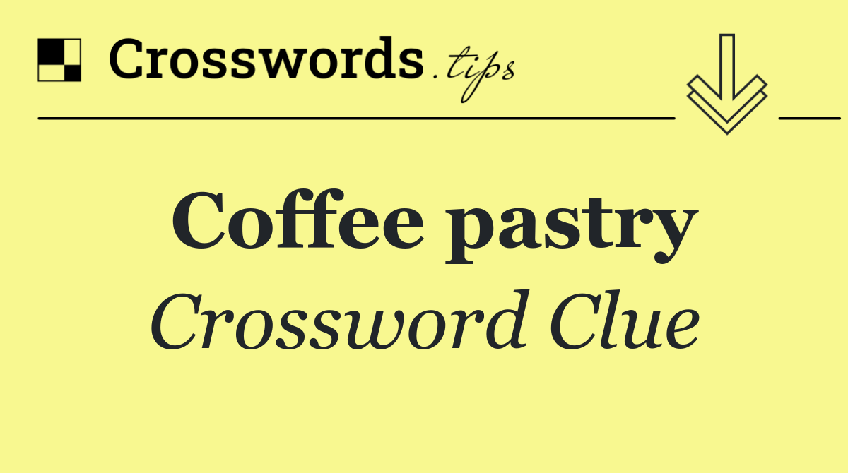 Coffee pastry