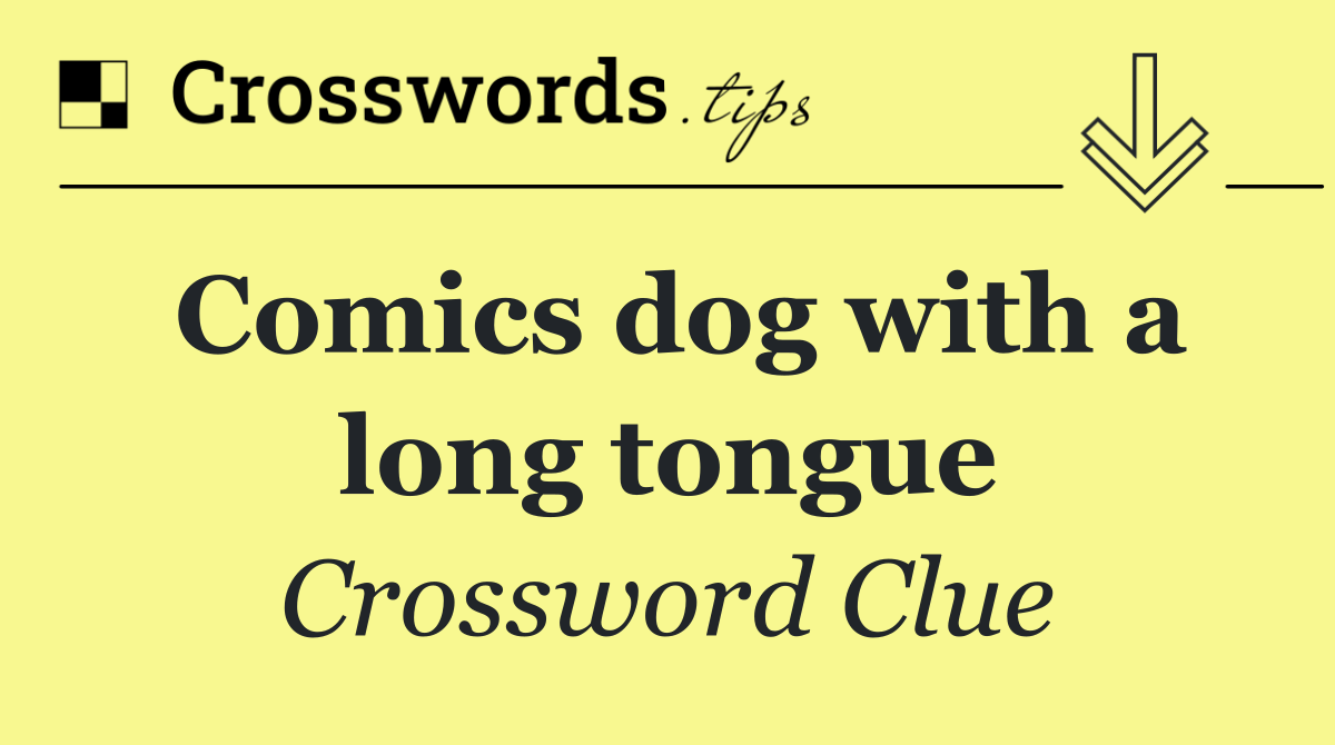 Comics dog with a long tongue