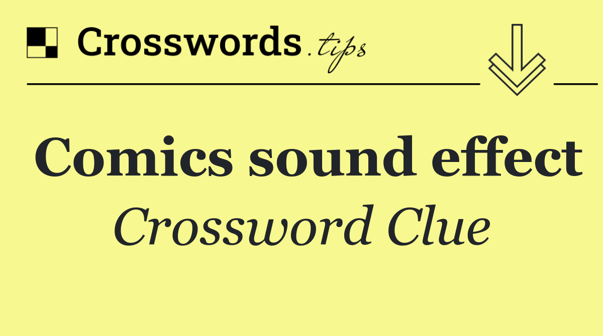 Comics sound effect