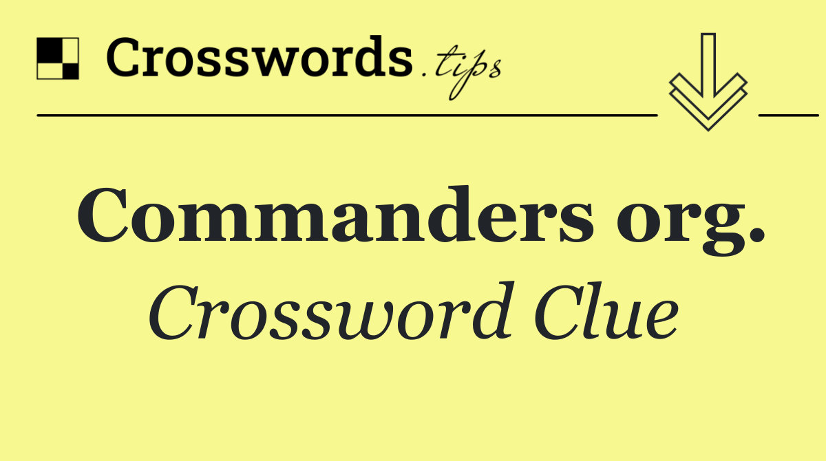 Commanders org.