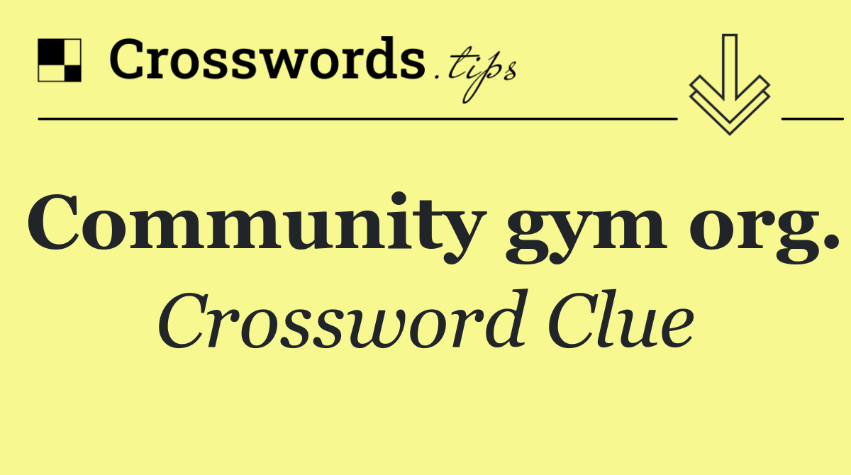 Community gym org.