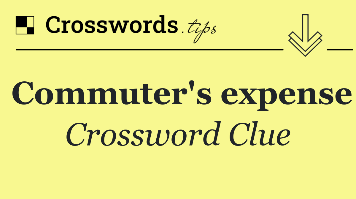 Commuter's expense