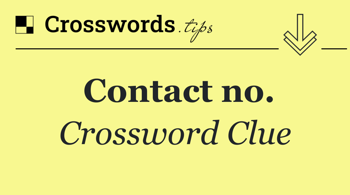 Contact no.